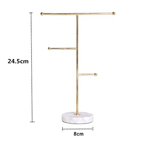 [Australia] - Minelife Jewelry Stand Display Necklace Holder, T-Bar Necklace Display Stand Hanging Pendant Rack Jewelry Organizer Stand for Bracelets, Necklaces and Earrings 