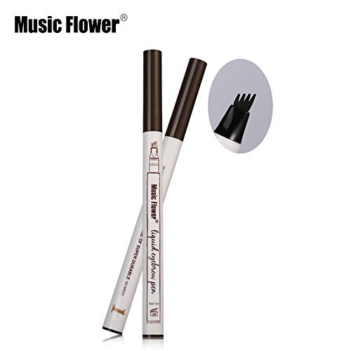 [Australia] - Mint Choice Music Flower Four Tip Eyebrow 24 Hour Tattoo Pen Long lasting, Waterproof and Smudge-Proof (Chestnut) Chestnut 