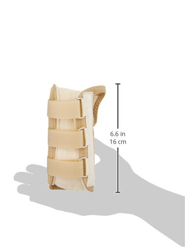 [Australia] - Rolyan-59952 D-Ring Left Wrist Brace, Size Small Fits Wrists 5.75"-6.5", 6.5" Regular Length Support, Beige Brace with Straps and D-Ring Connectors to Secure and Stabilize Hands and Wrists 