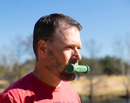 [Australia] - Bas Rutten O2 Trainer - Official Workout Device for Respiratory Training and Lung Muscle Fitness - Portable Breathing Mouthpiece for High Altitude and Power Training (Blue) 