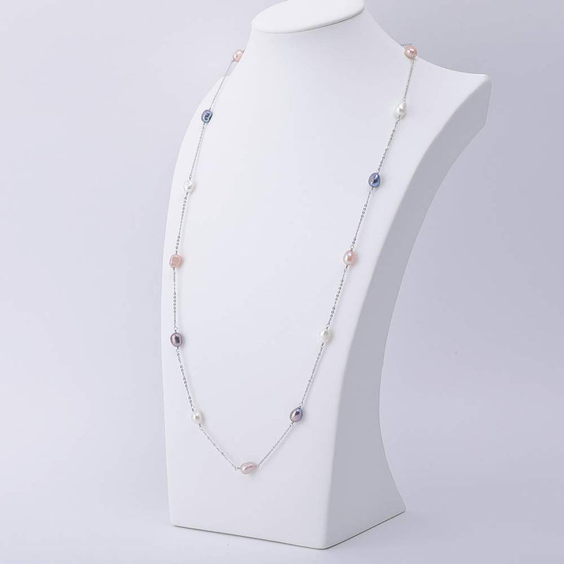 [Australia] - TKN Imports Multi-Color Pearl Chain Necklace 