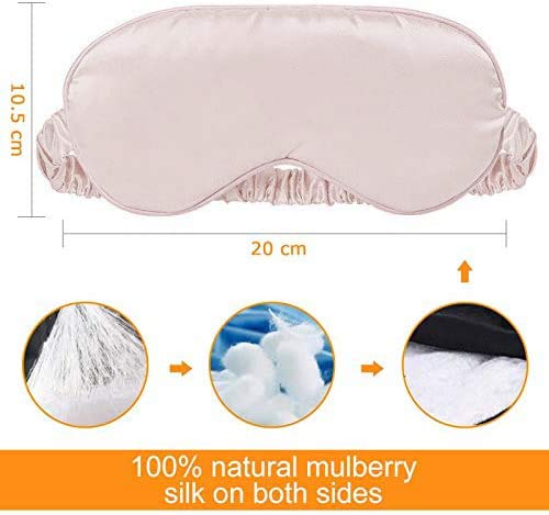 [Australia] - YouCut Sleep Eye Mask with Elastic Strap Headband, Lightweight Comfortable Soft Silk Like for Men Women Traveling (Light Pink) Light Pink 