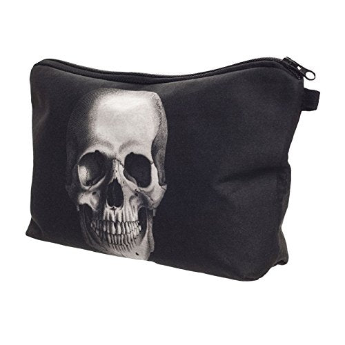 [Australia] - Warmtree Fashion Skull Cosmetic Bag Makeup Storage Bag Toiletry Organizer Pencil Case Handbag 