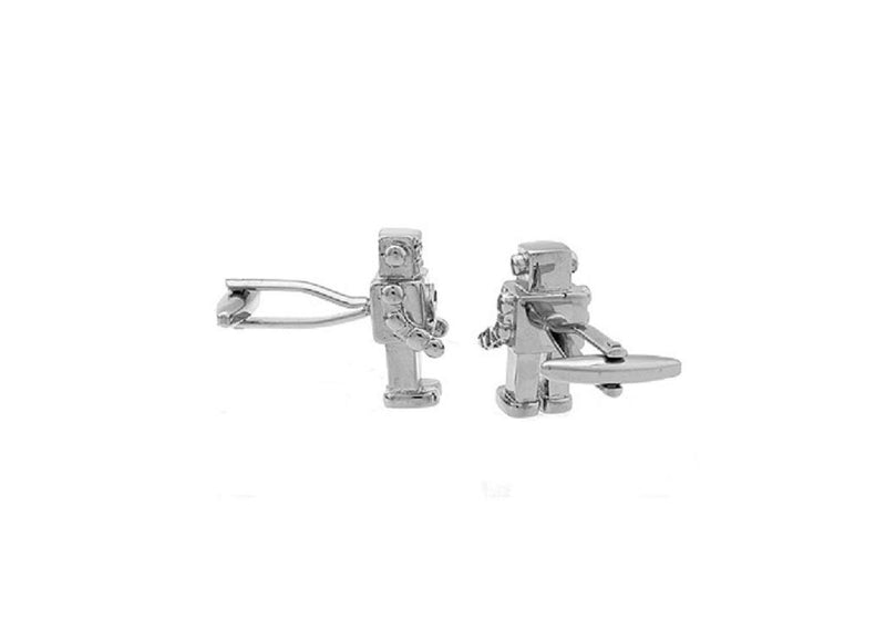 [Australia] - MRCUFF Robot Pair Cufflinks Presentation Gift Box & Polishing Cloth 