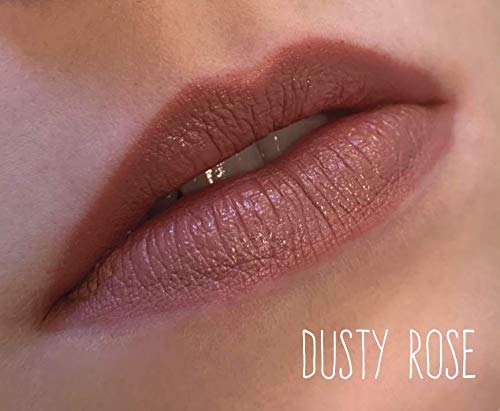 [Australia] - Beauty Made Easy Le Papier Dark Nude Moisturising Vegan Glossy Lipstick DUSTY ROSE Plastic Free and Biodegradable 6g Single Pack 