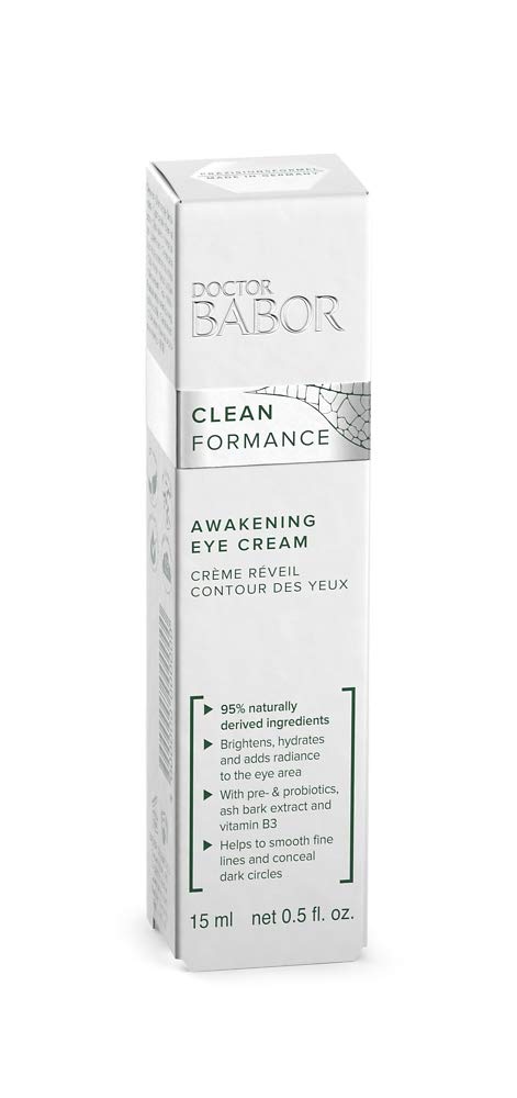 [Australia] - BABOR CLEANFORMANCE AWAKENING EYE CREAM, Luminating Probiotic Eye Treatment, with Hyaluronic Acid for Dark Circles, Puffy Eyes, and Bags, Clean Beauty, Vegan 