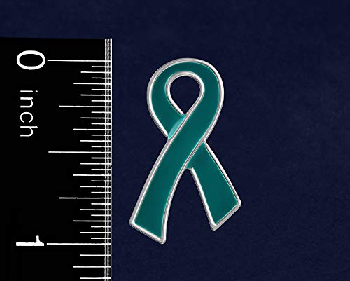 [Australia] - Large Rape Awareness Teal Ribbon Pin (1 Pin - RETAIL) 