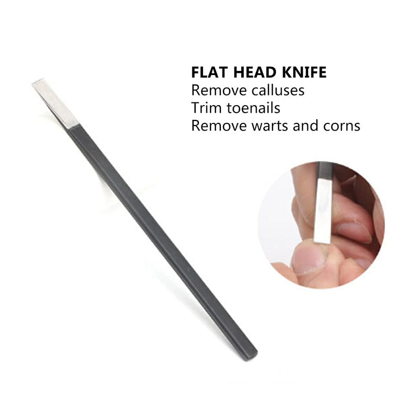 [Australia] - Professional Pedicure Knife Kits, 4 Kinds Pedicure Knife Dead Skin Corn Foot Foot File Rasp with Bag, for Pedicure Foot Care Tools 