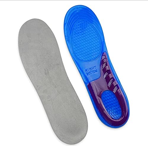 [Australia] - Unisex Orthotic Silicone Gel Shoes Insoles Shock Absorbing Full Length Pair of Boots & Sports Shoe Massaging Feet Shoe Inserts (Large Size UK 9 to 12) 