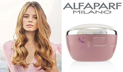 [Australia] - Alfaparf Milano Semi Di Lino Moisture Nutritive Mask for Dry Hair - Safe on Color Treated Hair - Sulfate, Paraben and Paraffin Free - Professional Salon Quality 6.76 Fl Oz (Pack of 1) 