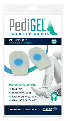 [Australia] - PediGel® - Gel Heel Cup with Soft Spot - Designed by Leading UK Podiatrists - Pair 2 Units - Large Large (Shoe Size UK 10 - 12) 