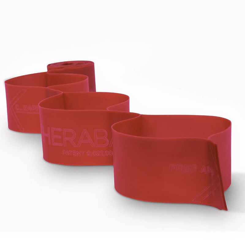 [Australia] - THERABAND CLX Latex-Free Resistance Band, Pilates, Home Gym, HIIT, Physical Therapy, Rehab & Fitness Equipment, 2.5 Metre, Red, Medium Beginner Level 3 