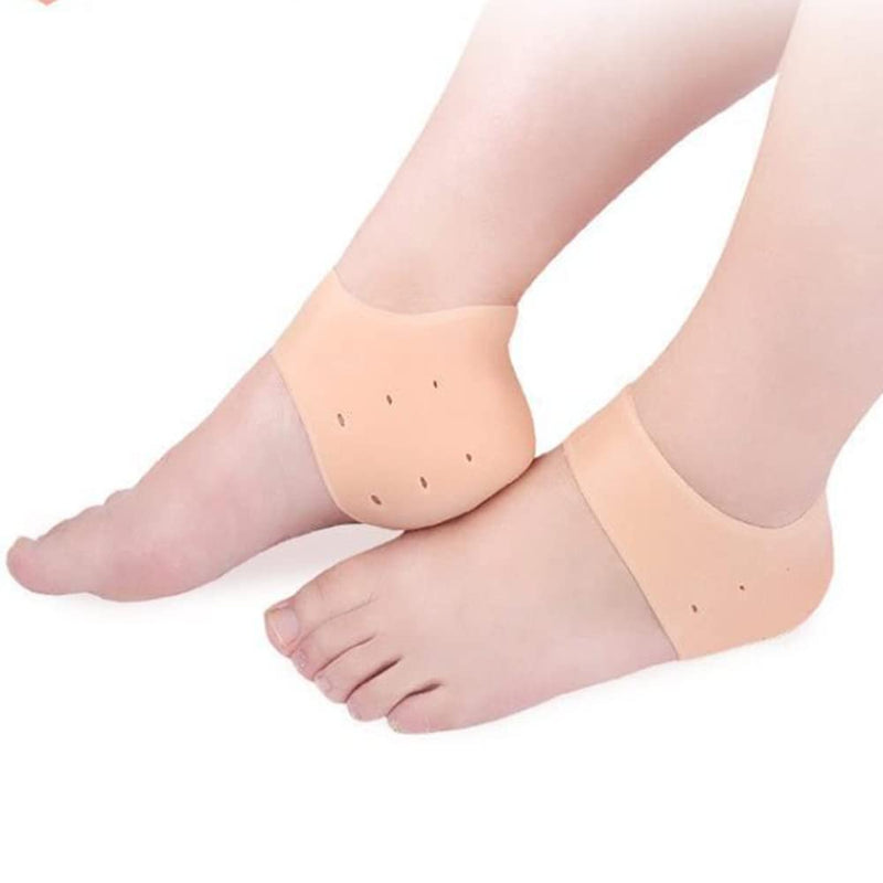 [Australia] - 6 Pairs Gel Heel Covers Relieves Pain Heel Sleeves Moisturizing Heel Protectors Breathable Heel Cushions Prevent Dry Cracking 