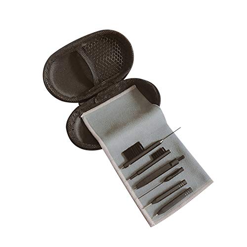 [Australia] - 8-Pieces Hearing Aid Cleaning Kit Hearing Amplifier Cleaning Brush Tools Suitable for AirPods/Earbuds/Earphone/Headphone Cleaner with Wax Loop and Magnet in Zip-up Case Jungle Care 