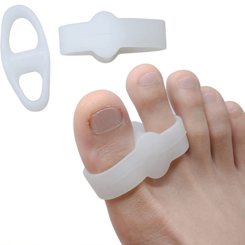 [Australia] - 10Pcs Gel Toe Separators Silicone Bunion Splints Bunion Correctors Toe Separators with 2 Loops Suitable for Bunion and Overlap Toe 