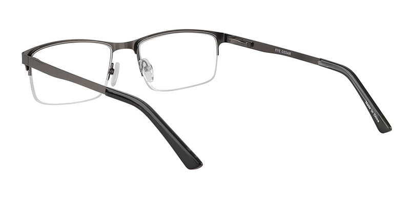 [Australia] - Eyecedar 5-Pack Reading Glasses Men Blue Light Blocking Half frame Rectangle Style Metal Grey Spring Hinges Readers 1.50 5 Pairs Mix 1.5 x 