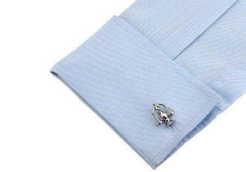 [Australia] - Libra Judge Lawyer Scales of Justice Cufflinks Silver 