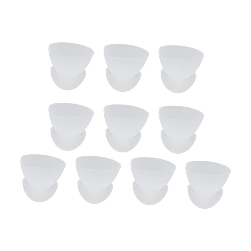 [Australia] - Hearing Aid Ear Tips,ANGGREK10Pcs/Set Hearing Aid Domes 10mm Double Bass Domes Silicone Earplugs Replacement for Hearing Amplifiers(White) White 