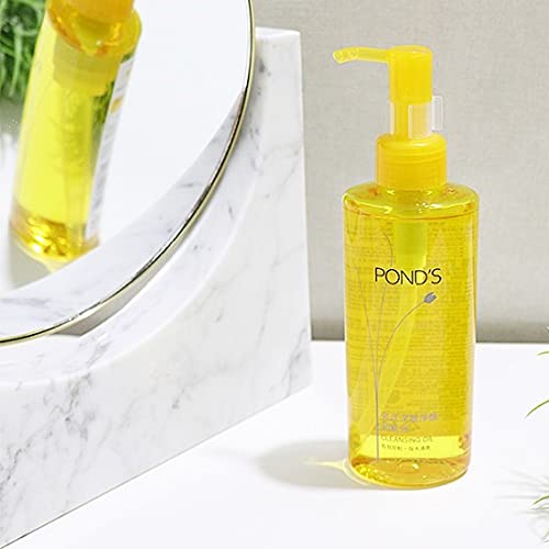 [Australia] - POND'S Yellow Basic Cleansing Oil Makeup Remover | Blackhead Fighting Plant Based Oil Cleanser / Makeup Remover for Sensitive and Oily Skin | 200 ml 