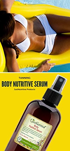[Australia] - Just Nutritive | Body Nutritive Serum | For Outdoor Body Tanning | Hydrating Body Oil | Natural Skin Moisturizer | Sun Kiss Glow | 8 Oz 