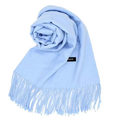 [Australia] - Autumn Winter Warm Scarf Super Soft Shawl Wrap Long Large Scarves for Women and Men Baby Blue 