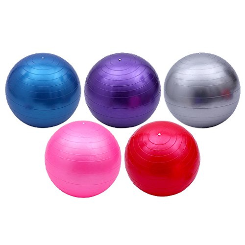 [Australia] - Fortitude Sports Swiss Ball 55cm | Exercise Ball With Pump For Yoga, Fitness, Pilates, Balance, Gym | Anti Burst, Anti Slip Blue 