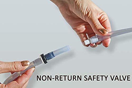 [Australia] - Enema Tubing Replacement Pack for Bucket and Silicone Bag - Includes Clamp, Stopcock, 4 Nozzles, Single-Way Valve, and 6ft Tube Stopcock Tap, Clamp & Hook 