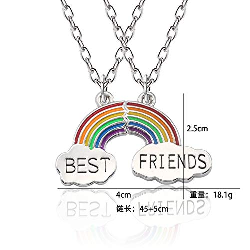 [Australia] - BFF Friendship Necklace for 2, Best Friend Necklaces BFF Graduation Birthday Gifts for 2 Matching Best Friends Forever Pendant Necklaces Set for Women Girls Teens 