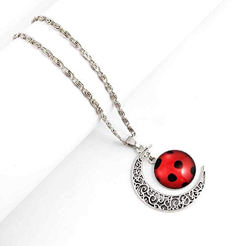 [Australia] - La Espoir Red Ladybug Insect Earring Necklace Bracelet Set 