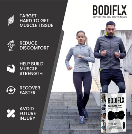 [Australia] - BODIFLX Recovery Pad - Wireless EMS Muscle Stimulator - Targeted Pain Relief for Back, Muscle Pain, Sciatica, Neck, Knee, Arthritis, Stressed & Sore Muscles 