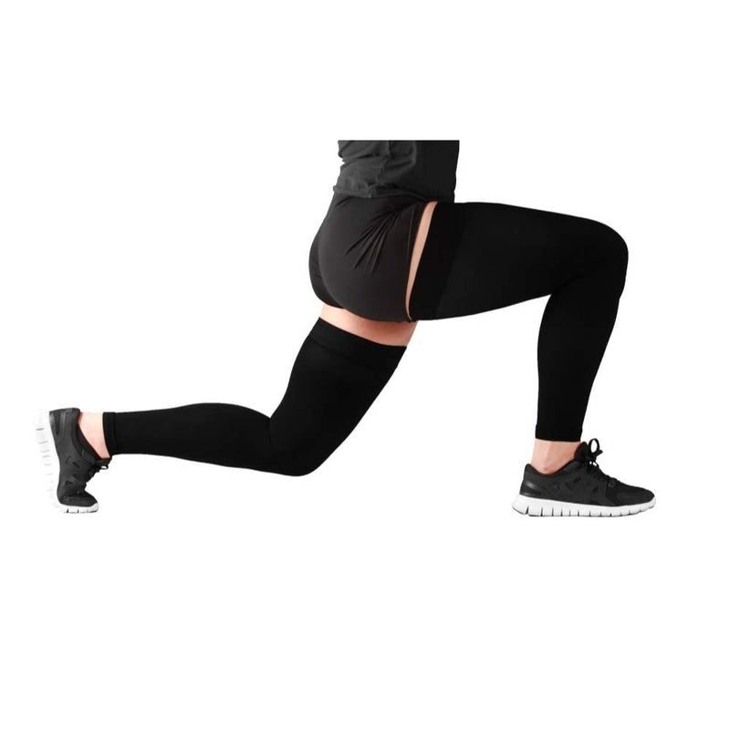 [Australia] - 3XL Mojo Compression Stockings 20-30mmHg Thigh Leg Sleeve Firm Opaque Graduated Medical Support Hose Black XXXL 3X-Large 