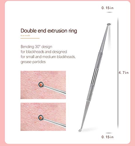 [Australia] - ALYSSUM 5-in-1 Professional Blackhead Remover Pimple Extractor Tool, Blackhead Extractor, Comedone Extractor Acne Removal Kit for Blemish, Whitehead Popping, Zit Removing for Nose Face with Metal Case 