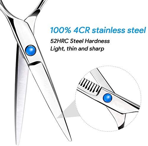 [Australia] - Hair Cutting Scissors Stainless Steel Professional Hairdressing Scissors,11 Pcs Hair Scissors Set,Barber ScissorsWomen Men Professional Hair 