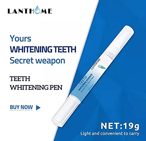 [Australia] - Allure Teeth Whitening Gel Pen - Non Peroxide, Safe for Enamel, White Bright Smile removes Stains - 4ml, 19g 