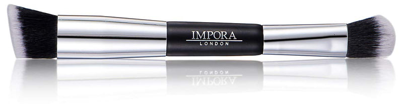 [Australia] - Foundation Makeup Brush - For Buffing, Blending, Sculpting, Highlight, Contouring. Contour Brush for use with Cream, Powder, Blush, Liquid Foundation, Concealer, Primer. Double Ended Make up Brush 