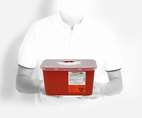 [Australia] - Oakridge Sharps Container - 1 Gallon (2 Pack) - Easy use Rotating lid Design 