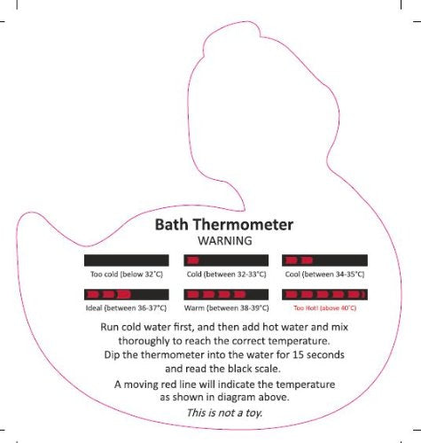 [Australia] - Baby Bath Thermometer, Water Temperature Gauge Bath Duck with New Liquid Crystal Display LCD Technology 