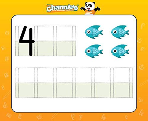 [Australia] - Channie's Dry Erase Alphabet/Number Flash Cards, 5.5W x 4.25 L x 0.25H, White, Model:B500 
