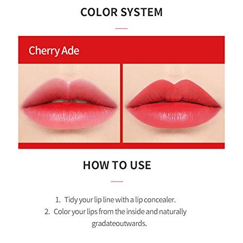 [Australia] - ETUDE HOUSE Dear Darling Water Tint Cherry Ade | Bright Vivid Color Lip Tint with Moisturizing Pomegranate & Grapefruit Extract to Hydrate your Lips 