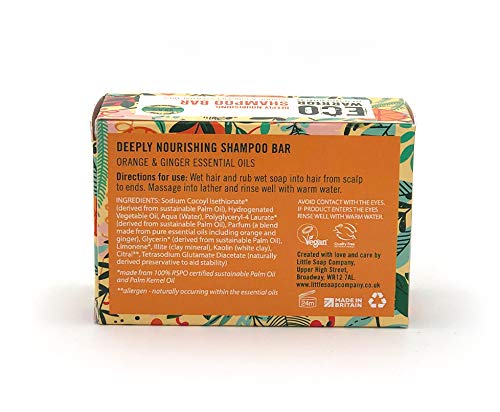 [Australia] - Eco Warrior Deeply Nourishing Shampoo Bar - Pink Clay and a Blend of Pure Orange & Ginger Essential Oils to Promote Healthy Hair - Natural, Eco Friendly, Vegan and Cruelty Free Shampoo - 100g 100 g (Pack of 1) 