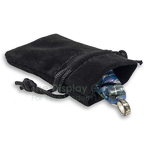 [Australia] - 48-Pack Small Heavyweight Velvet Bags with Cord Drawstring (2x2-3/4, Black) for Rings Jewelry Crystals Pouches by TheDisplayGuys 