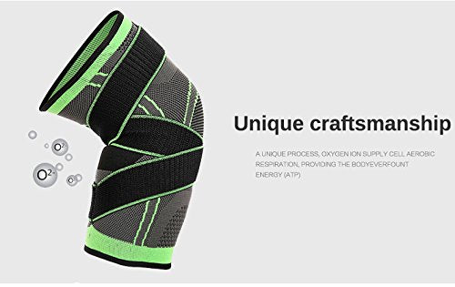 [Australia] - Knee Sleeve, Knee Pads Compression Fit Support -for Joint Pain and Arthritis Relief, Improved Circulation Compression - Wear Anywhere - Single (Green, XL) Green 