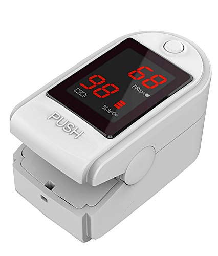 [Australia] - Concord Basics White Fingertip Pulse Oximeter Blood Oxygen Saturation Monitor with Carrying Case, Batteries, Silicone Cover and Lanyard 