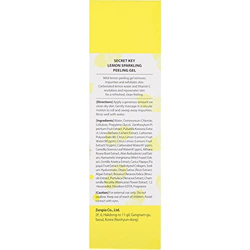 [Australia] - Secret Key Lemon Sparking Peeling Gel 120 ml [Korean Version] by LadyAda 