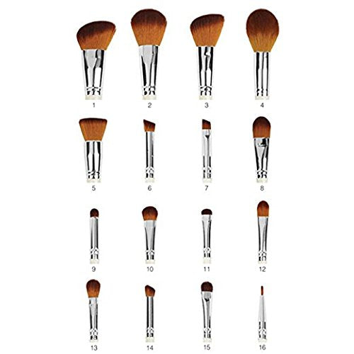 [Australia] - Coastal Scents 16 Piece Pearl Brush Set in Travel Cup (BR-SET-022) 