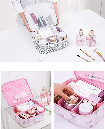 [Australia] - Travel Makeup Bag Large Cosmetic Bag Makeup Case Organizer for Women and Girls (B Gray) B Gray 