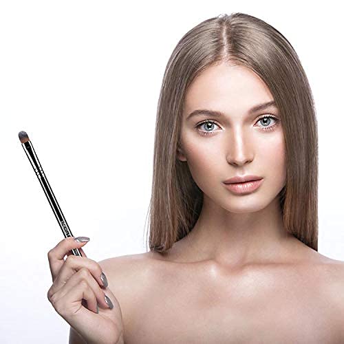 [Australia] - ENERGY Concealer Makeup Brush F70 Under Eye Small Flat Tapered Synthetic Bristle for Precision Color Corrector Concealing Eyes and Brow with Cream Liquid Makeup Tool Black 