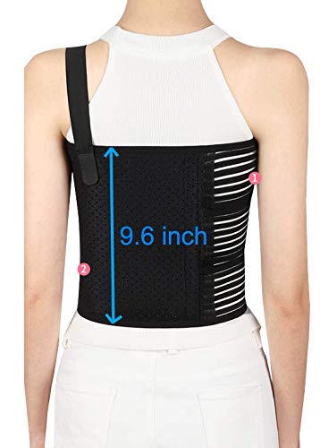 [Australia] - Solmyr Rib Brace Broken Rib Belt, Rib Support Brace Chest Binder for Men and Women, Breathable Chest Wrap Belt for Sore or Bruised Ribs Support, Sternum Injuries, Dislocated Ribs Protection, Pulled Muscle Pain（M 29" to 38"） Medium 