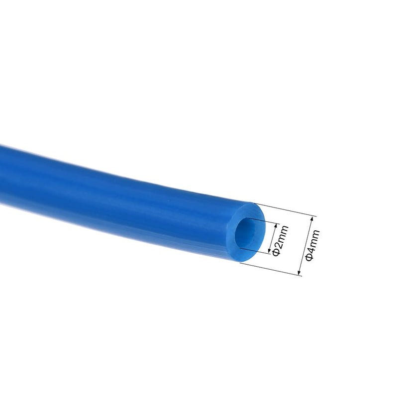 [Australia] - uxcell 2pcs PTFE Tube Fit Filament 1.75 for 3D Printer High Temperature Tubing 3.28Ft 2mmIDx4mmOD Blue 