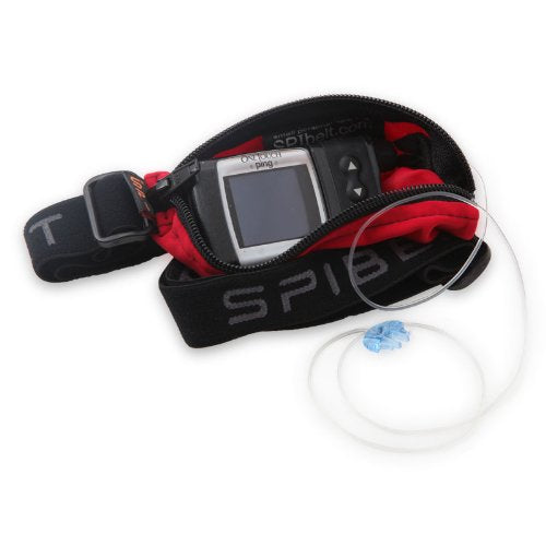 [Australia] - SPIbelt Diabetic Running Belt for Adults, Adjustable Waist, No Bounce, Expandable and Discreet Insulin Pump Pocket, No Logo Band, Black with Black Zipper Black With Black Zipper (No Logo) 